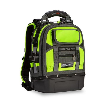 VETO PRO PAC Backpack, Small Hi-Viz Yellow Tool Backpack, Yellow Tech Pac MC Hi-Viz Yellow